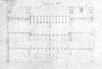 Originalplan Schnitt durch den Nordflügel